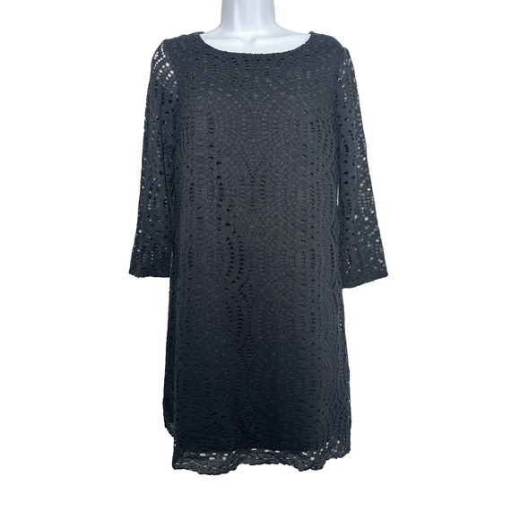 J.CREW Dresses & Skirts - J.Crew Factory Black Lace Mini Shift Dress Women's Sz: 0